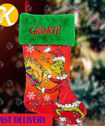 Grinch By Dr. Seuss Santa Costume Stole Christmas Personalized Christmas Stocking