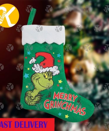 Grinch Merry Grinchmas In Signature Green Holiday Color Christmas Stocking