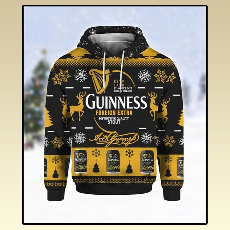 Guinness Foreign Extra Ugly Christmas 3D Hoodie - Image 2