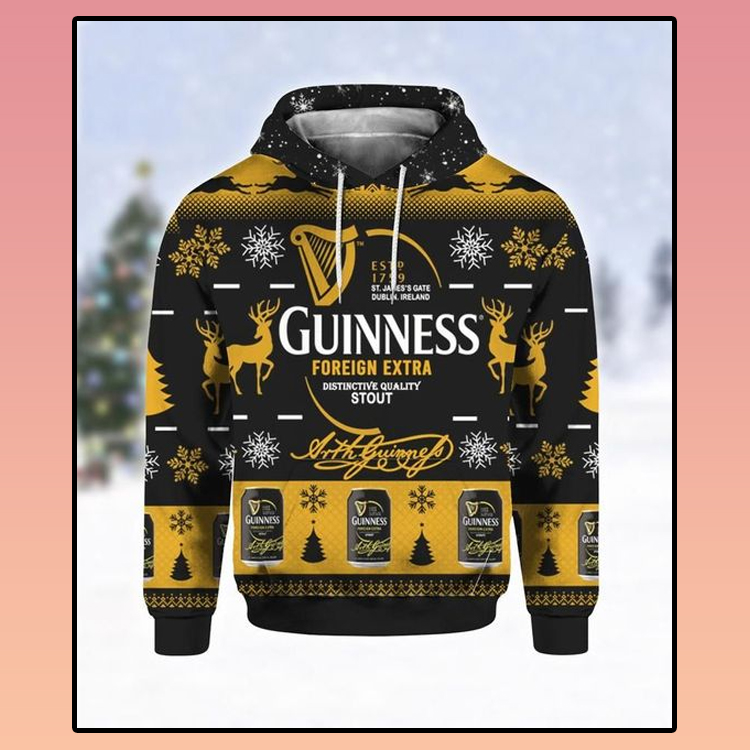 Guinness Foreign Extra Ugly Christmas 3D Hoodie - Image 3