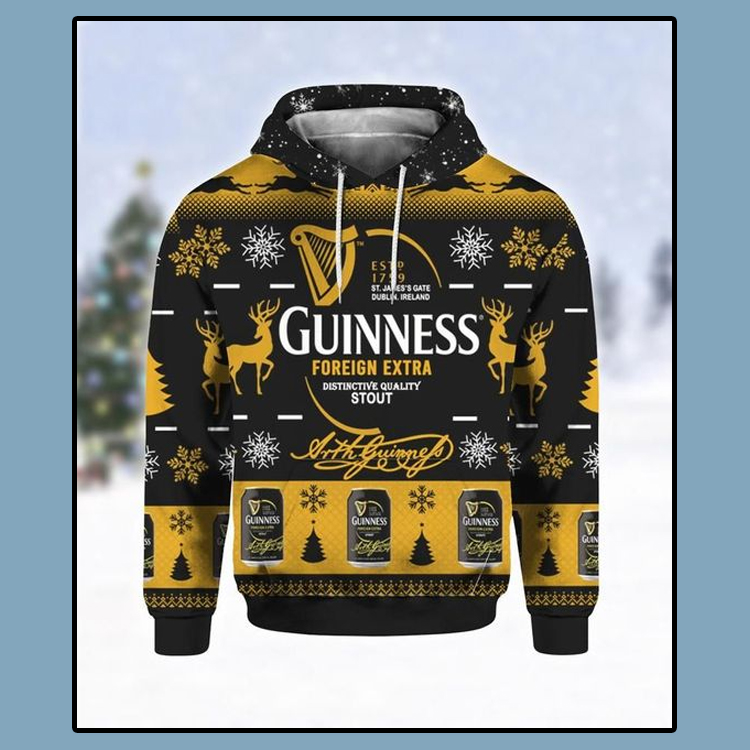 Guinness Foreign Extra Ugly Christmas 3D Hoodie