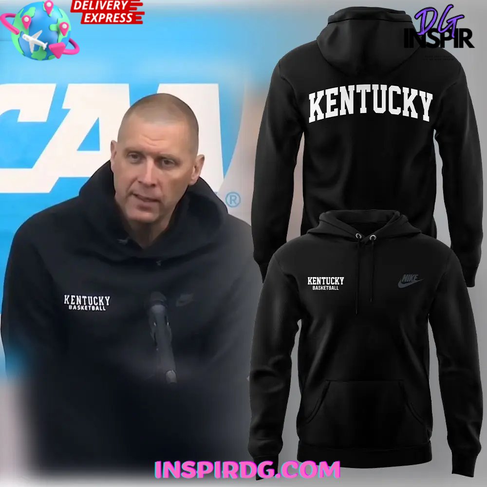 Kentucky Men’S Basketball Coach Mark Pope Black Nike Hoodie