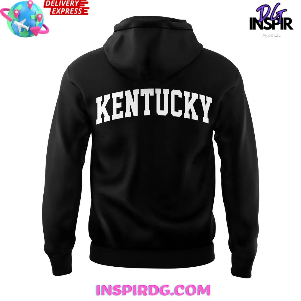 Kentucky Men’S Basketball Coach Mark Pope Black Nike Hoodie - Image 3
