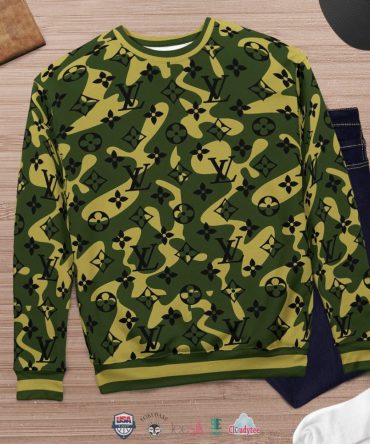 Louis Vuitton Camoflage 3D Ugly Christmas Sweater