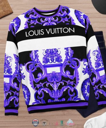Louis Vuitton Royal Texture 3D Ugly Christmas Sweater