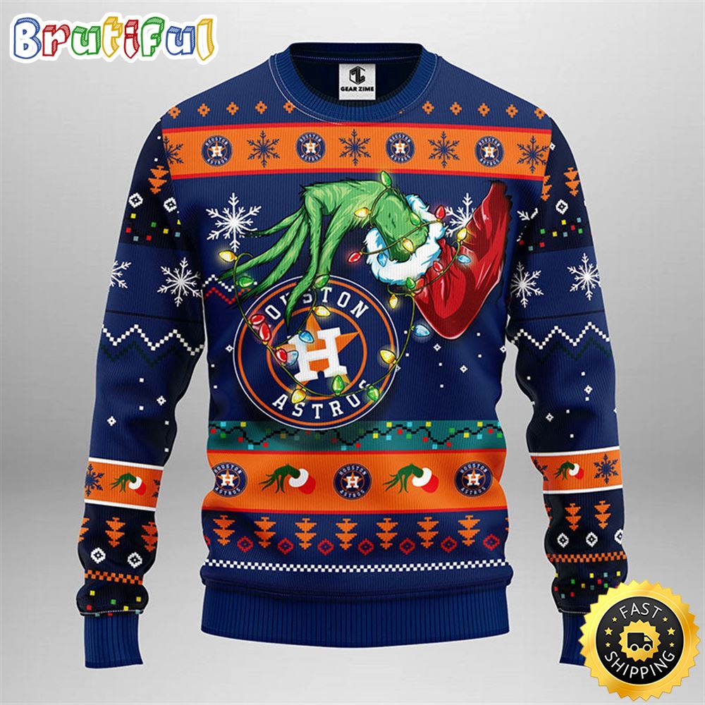 Mlb Houston Astros Christmas Ugly Christmas Sweater Grinch Gift For Baseball Fans