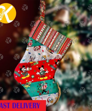 Mickey Mouse & Friends Quilted Colorful Christmas Stocking