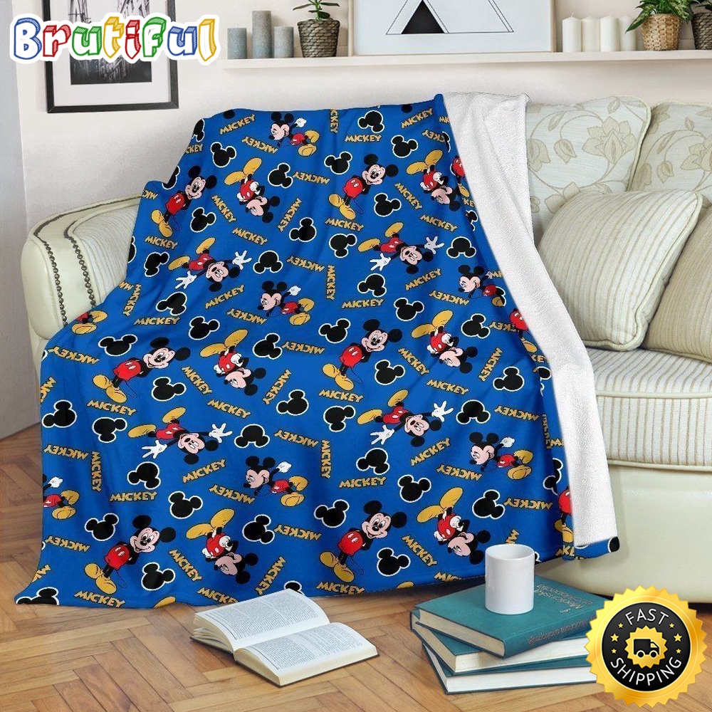 Mickey Mouse Blanket Cute Pattern Mickey Fleece Blanket For Bedding Decor