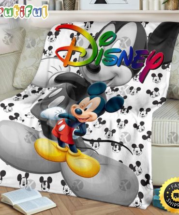 Mickey Mouse Blanket Disney Mickey Mouse Cute Posing Fleece Blanket