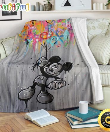 Mickey Mouse Blanket Graphic Mickey Fleece Blanket For Fan