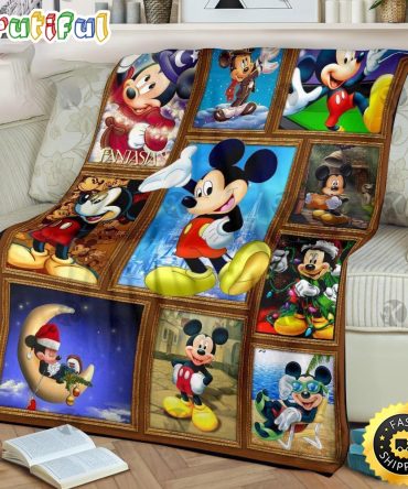Mickey Mouse Blanket Mickey Mouse Cartoon Pictures Artwork Fleece Blanket