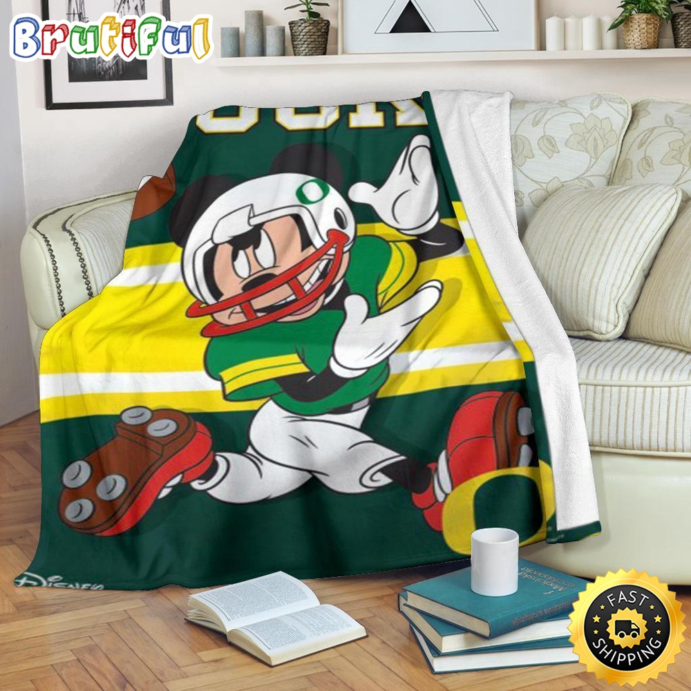 Mickey Mouse Blanket Mickey Plays Ducks Fleece Blanket For Football Fan