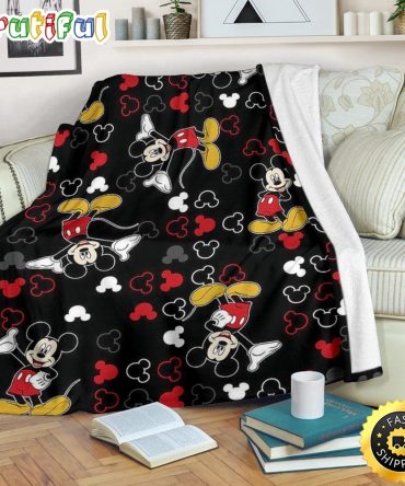 Mickey Mouse Blanket Pattern Mickey Fleece Blanket For Disney Lover