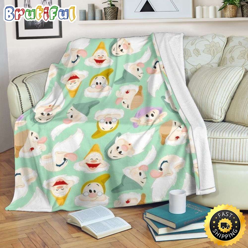 Mickey Mouse Blanket Seven Dwarfs Fleece Blanket Funny For Who Love Cartoon