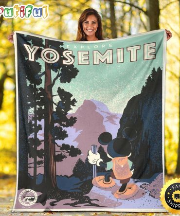 Mickey Mouse Blanket Yosemite National Park Mickey Fleece Blanket Camping