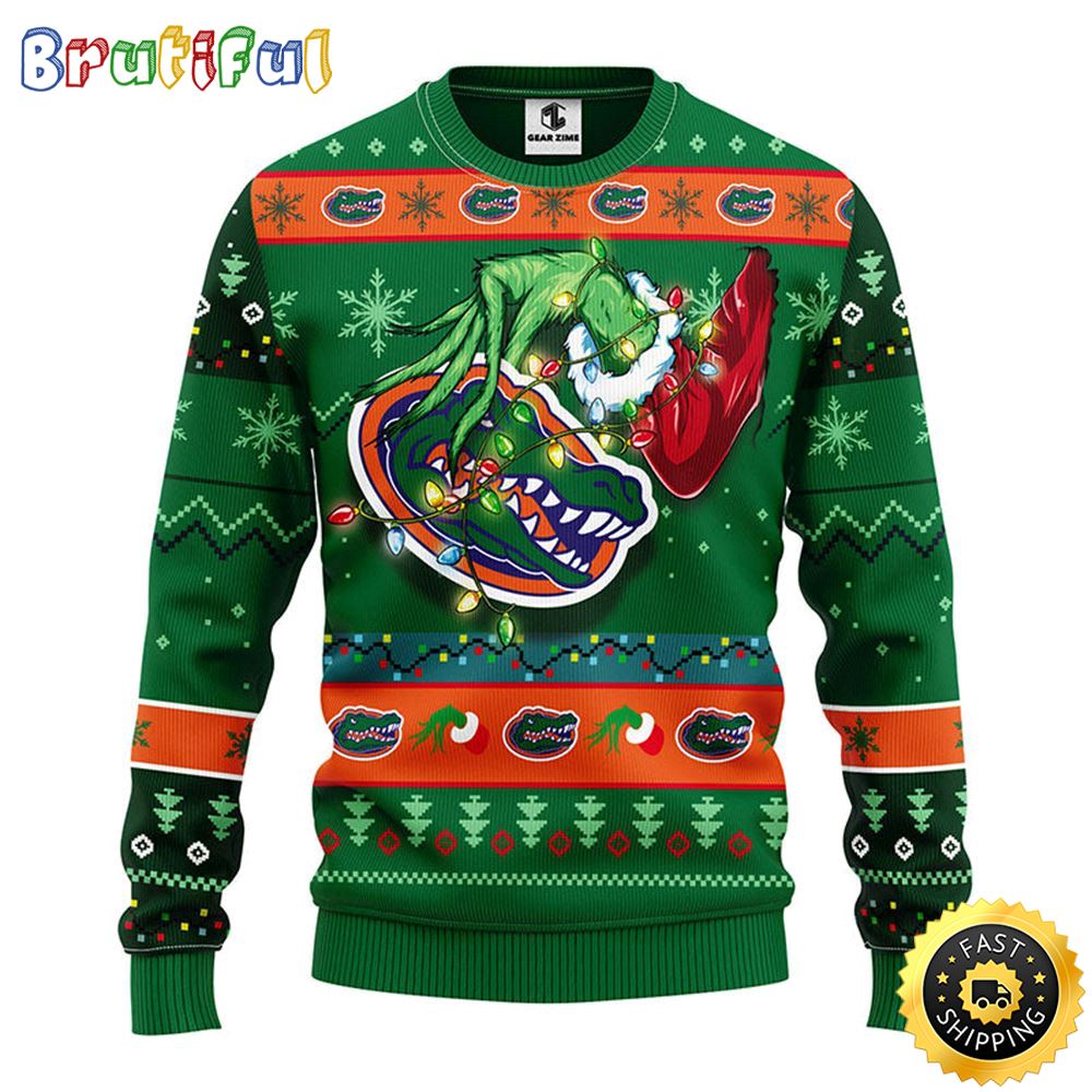 Ncaa Florida Gators Christmas Ugly Christmas Sweater Grinch Gift For Football Fans