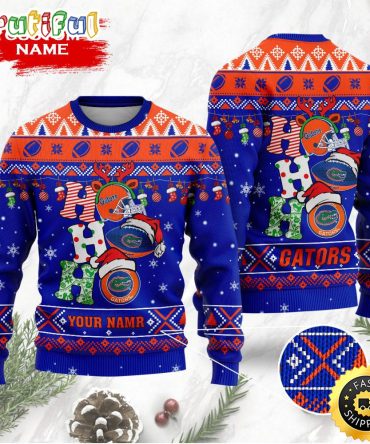Ncaa Florida Gators Ugly Christmas Sweater Custom Name Wool Sweater