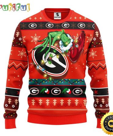 Ncaa Georgia Bulldogs Christmas Ugly Christmas Sweater Grinch Gift For Football Fans