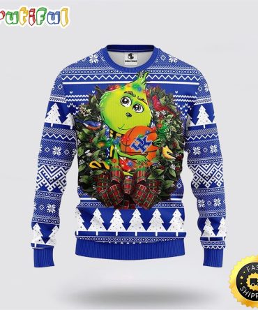 Ncaa Kentucky Wildcats Christmas Ugly Christmas Sweater Grinch Hug Xmas Day Gift For Football Fans