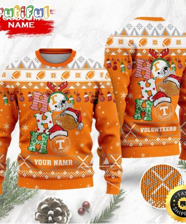 Ncaa Tennessee Volunteers Ugly Christmas Sweater Custom Name Wool Sweater