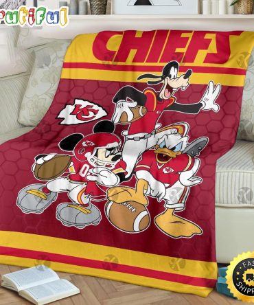 Nfl Kansas City Chiefs Blanket Mickey Mouse Blanket