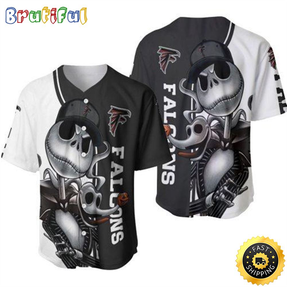 Nfl Atlanta Falcons Jack Skellington Baseball Jersey