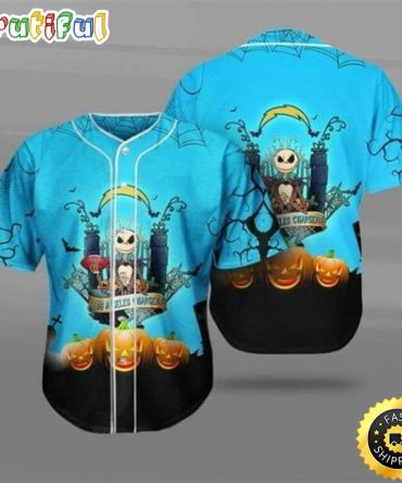 Nfl Los Angeles Chargers Jack Skellington Baseball Jersey