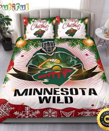Nhl Minnesota Wild Bedding Sets Merry Christmas Quilt Bedding Sets