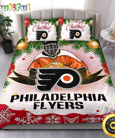 Nhl Philadelphia Flyers Bedding Sets Merry Christmas Quilt Bedding Sets