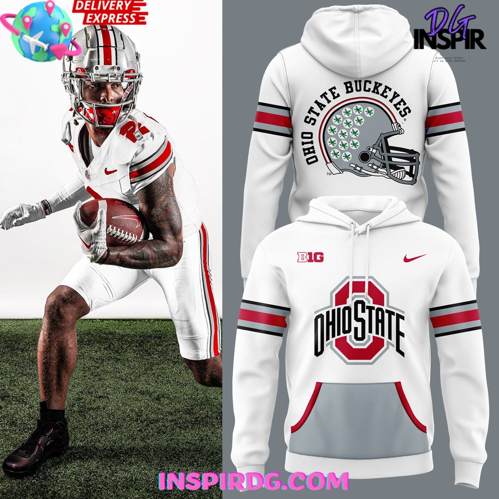 Ohio State Football Icy White 2024 Hoodie