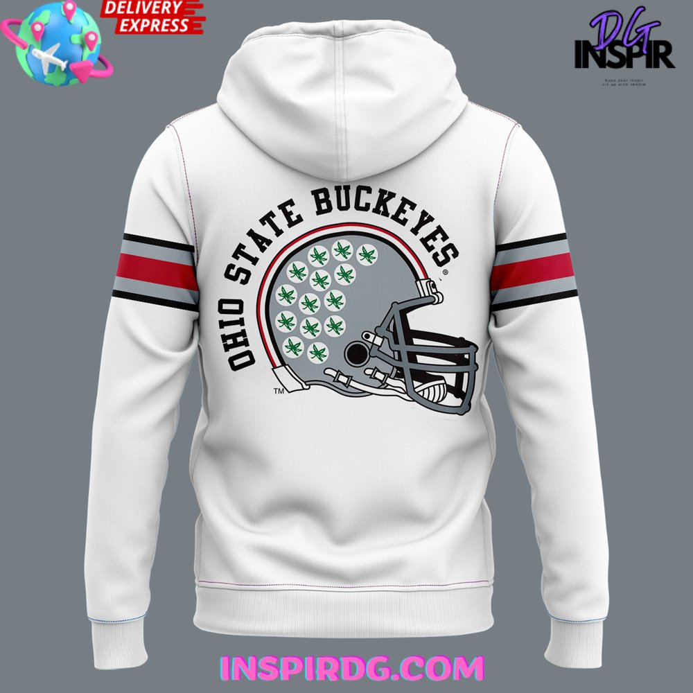 Ohio State Football Icy White 2024 Hoodie - Image 3