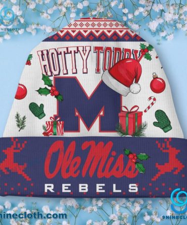 Ole Miss Rebels Hotty Toddy Christmas Beanie Hat
