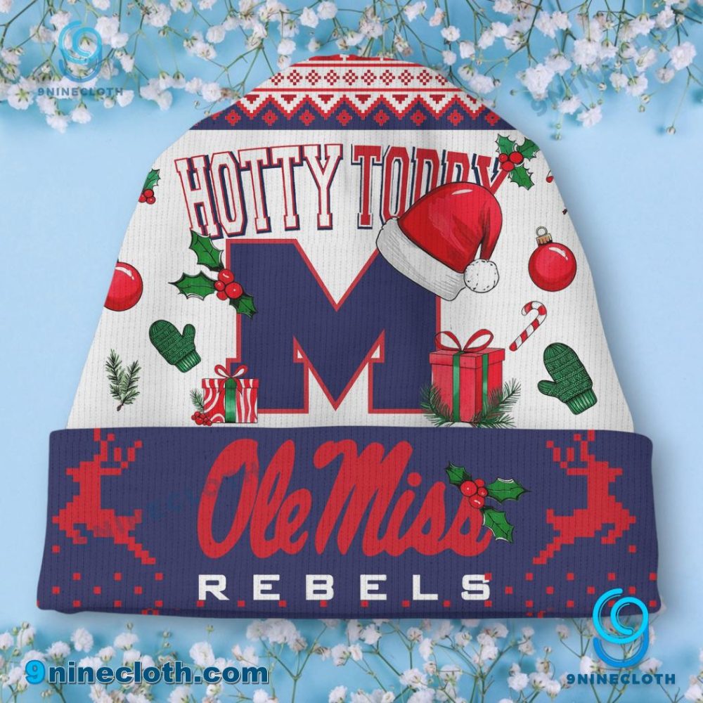 Ole Miss Rebels Hotty Toddy Christmas Beanie Hat