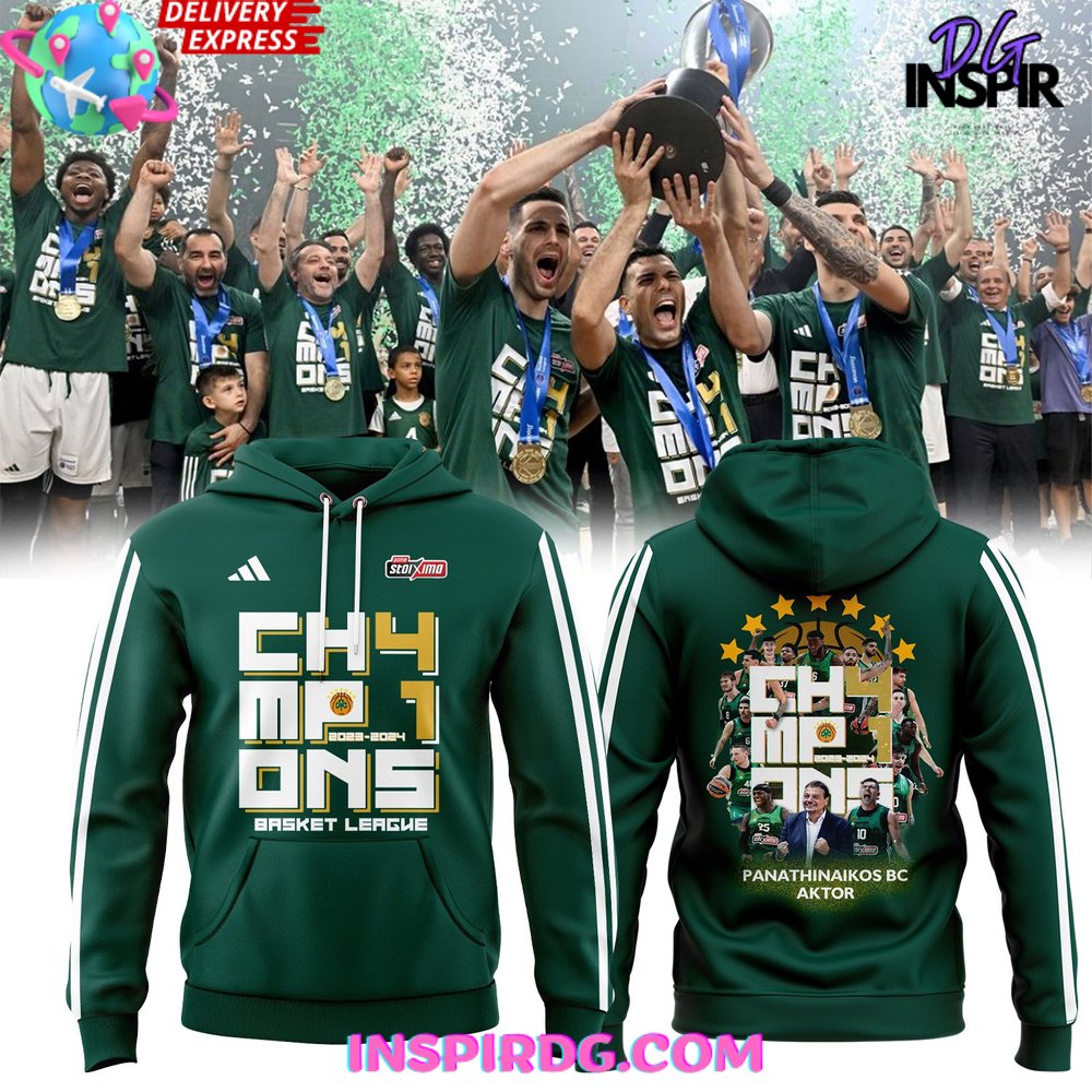 Panathinaikos Bc Yunanistan Champions Basket League Shirt Hoodie Polo - Image 3