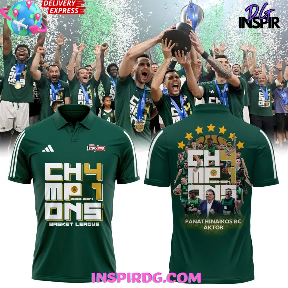 Panathinaikos Bc Yunanistan Champions Basket League Shirt Hoodie Polo - Image 2