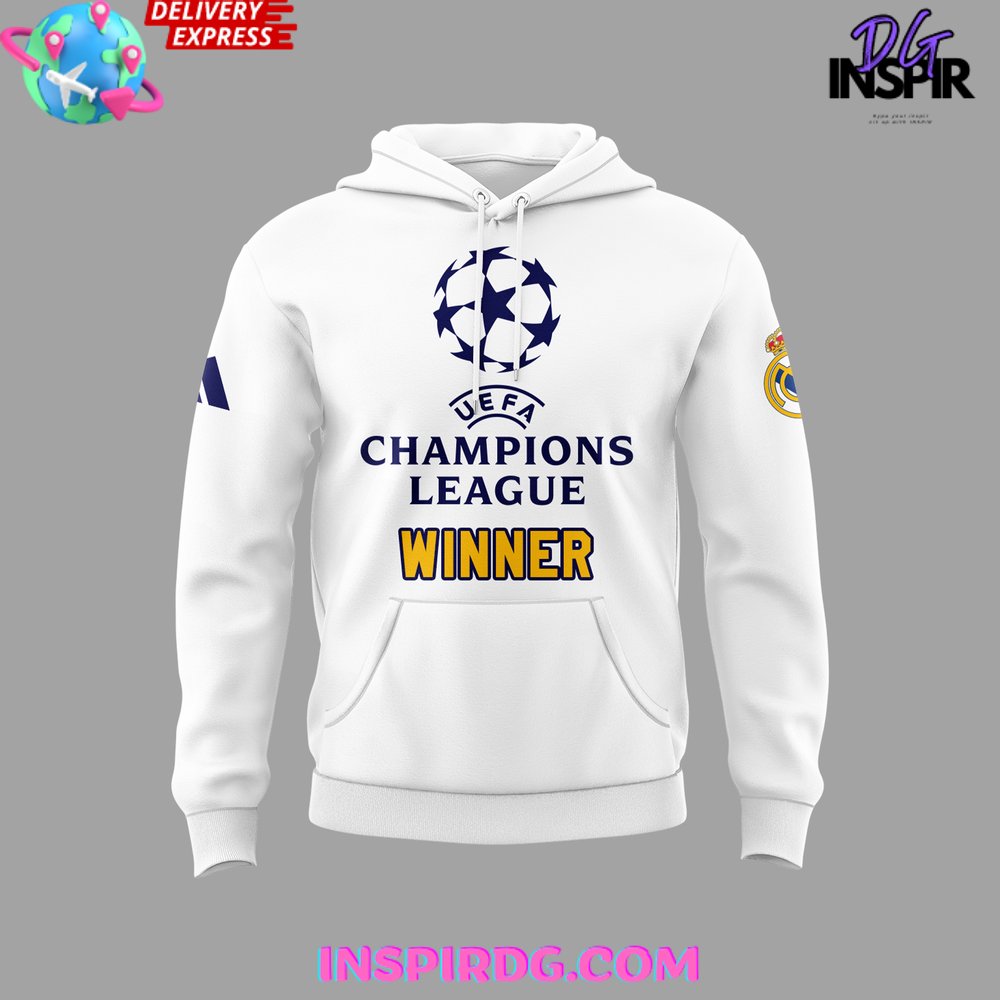 Real Madrid Uefa Champions League Winner Final London 2024 "A Por La 15" T-Shirt Hoodie Cap - Image 4