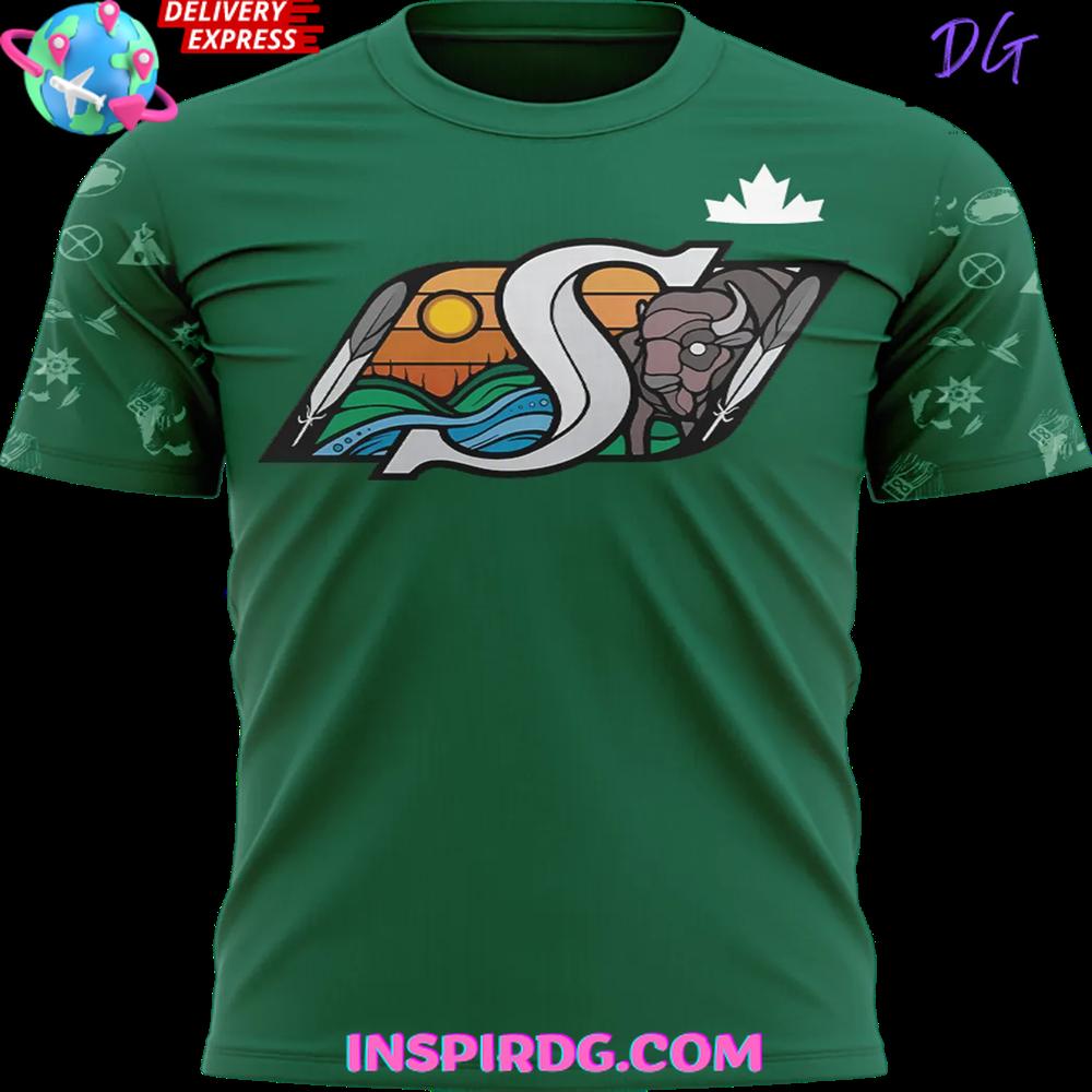Saskatchewan Roughriders 2025 Indigenous Heritage T-Shirt - Image 2