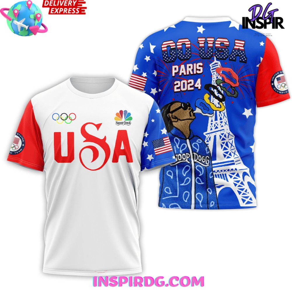 Snoop Dogg Usa Olympic Paris 2024 T-Shirt - Image 2