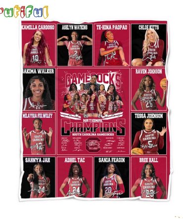 South Carolina Gamecocks 2024 Ncaa Women’S Basketball National Champions Blanket