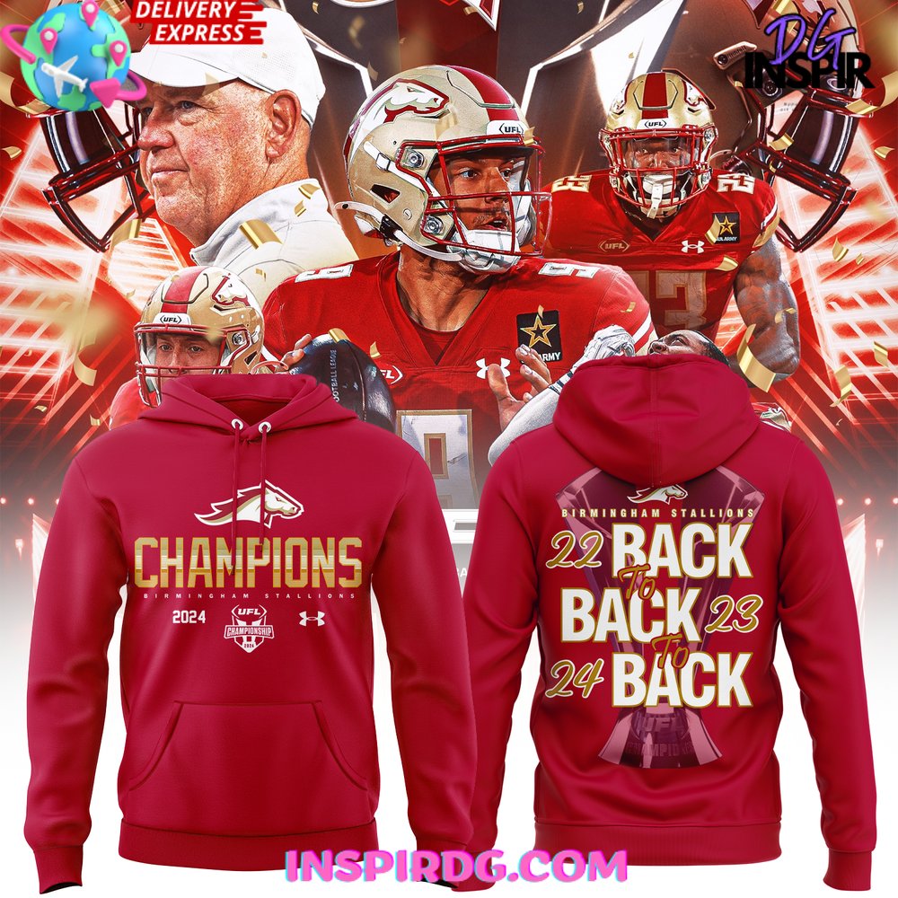 Special Birmingham Stallions Ufl Champions 2024 Hoodie