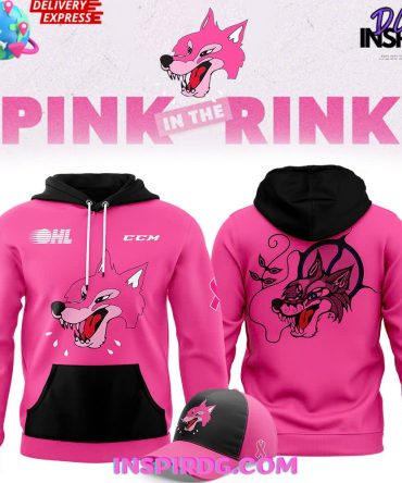 Sudbury Wolves Pink In The Rink Night 2024 Hoodie