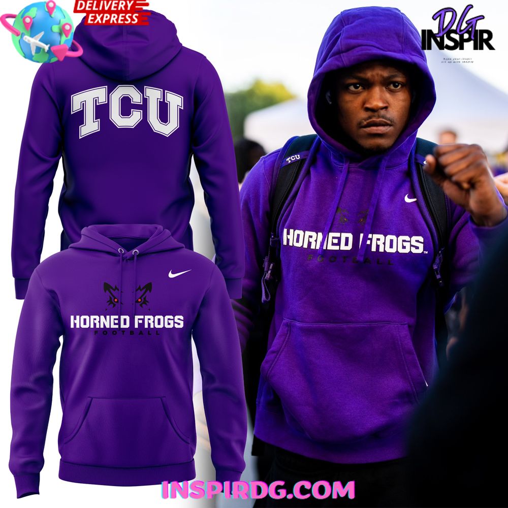 Tcu Horned Frogs Football Go Frogs 2024 Purple Hoodie