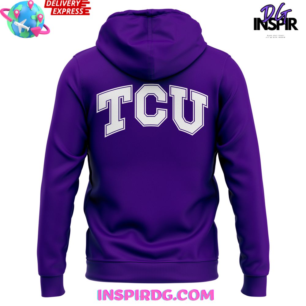 Tcu Horned Frogs Football Go Frogs 2024 Purple Hoodie - Image 3