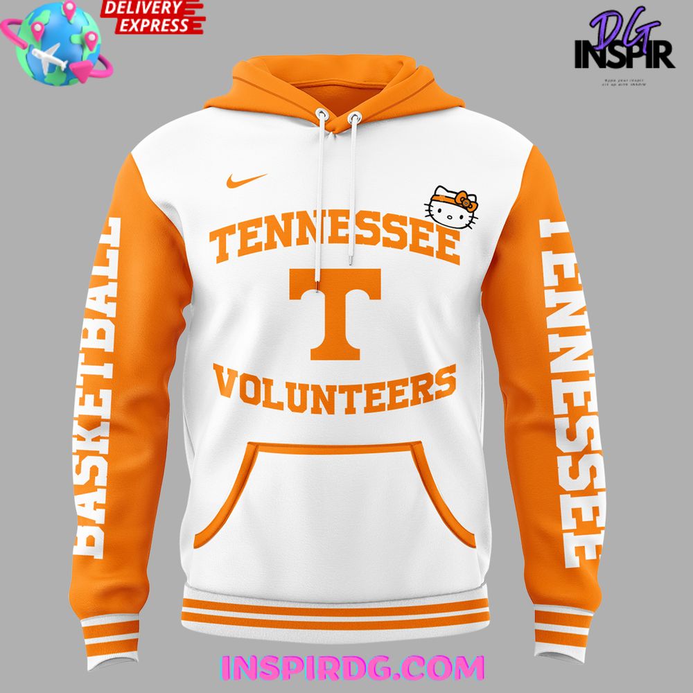 Tennessee Volunteers Basketball X Hello Kitty Night Hoodie - Image 2