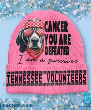 Tennessee Volunteers Cancer You Are Defeated I Am A Survivor Beanie Hat