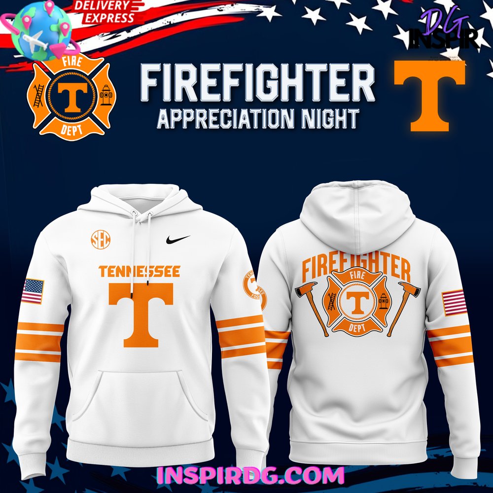 Tennessee Volunteers Firefighter Appreciation Night White Hoodie