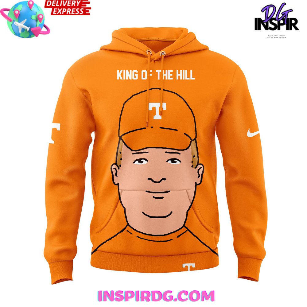 Tennessee Volunteers King Of The Hill 2024 Orange Hoodie - Image 2
