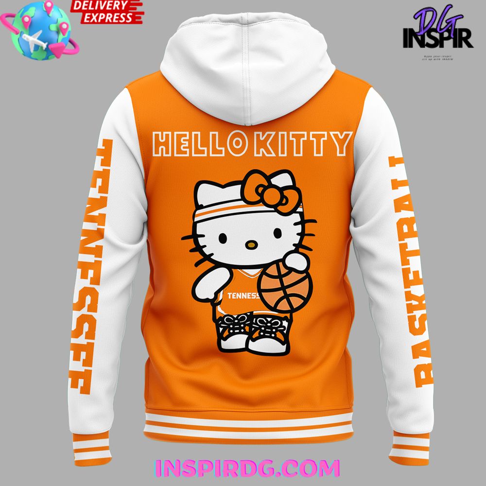 Tennessee Volunteers Men’S Basketball X Hello Kitty Night Hoodie - Image 3