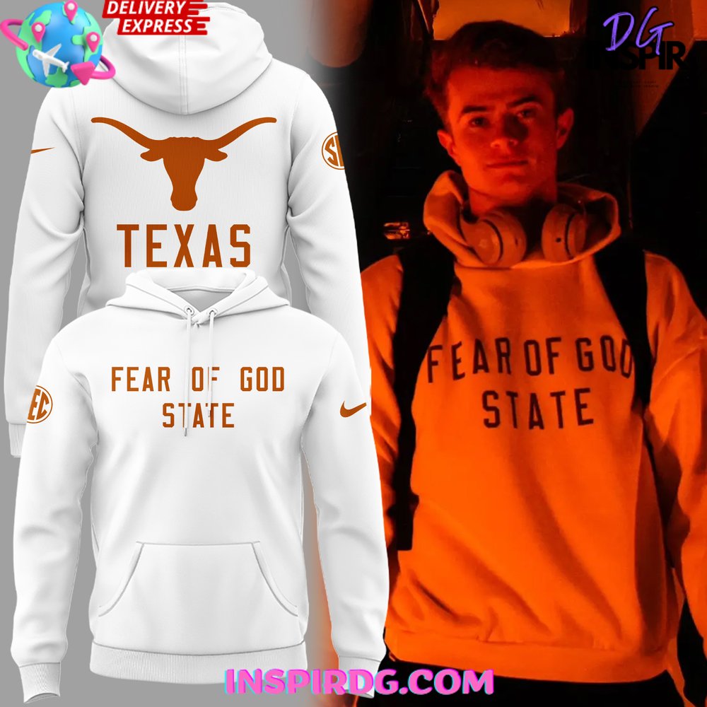 Texas Longhorns Fear Of God State Special White Hoodie