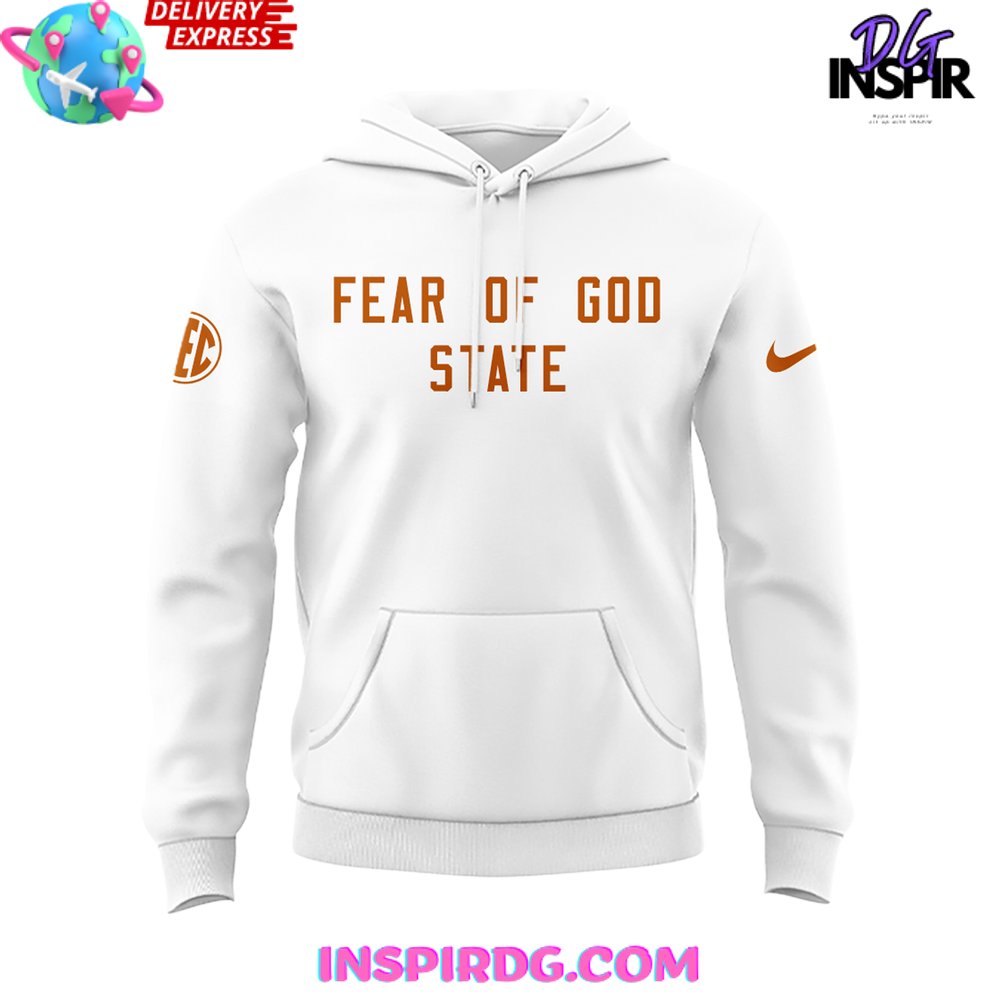 Texas Longhorns Fear Of God State Special White Hoodie - Image 2